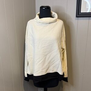 B16 Angeleno Women’s Large Cream and Black Cowl Neck Sweater